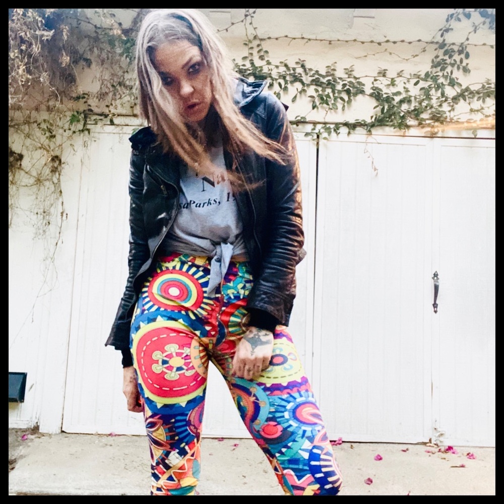 COLORFUL ABSTRACT LEGGINGS - Picture 5 of 5